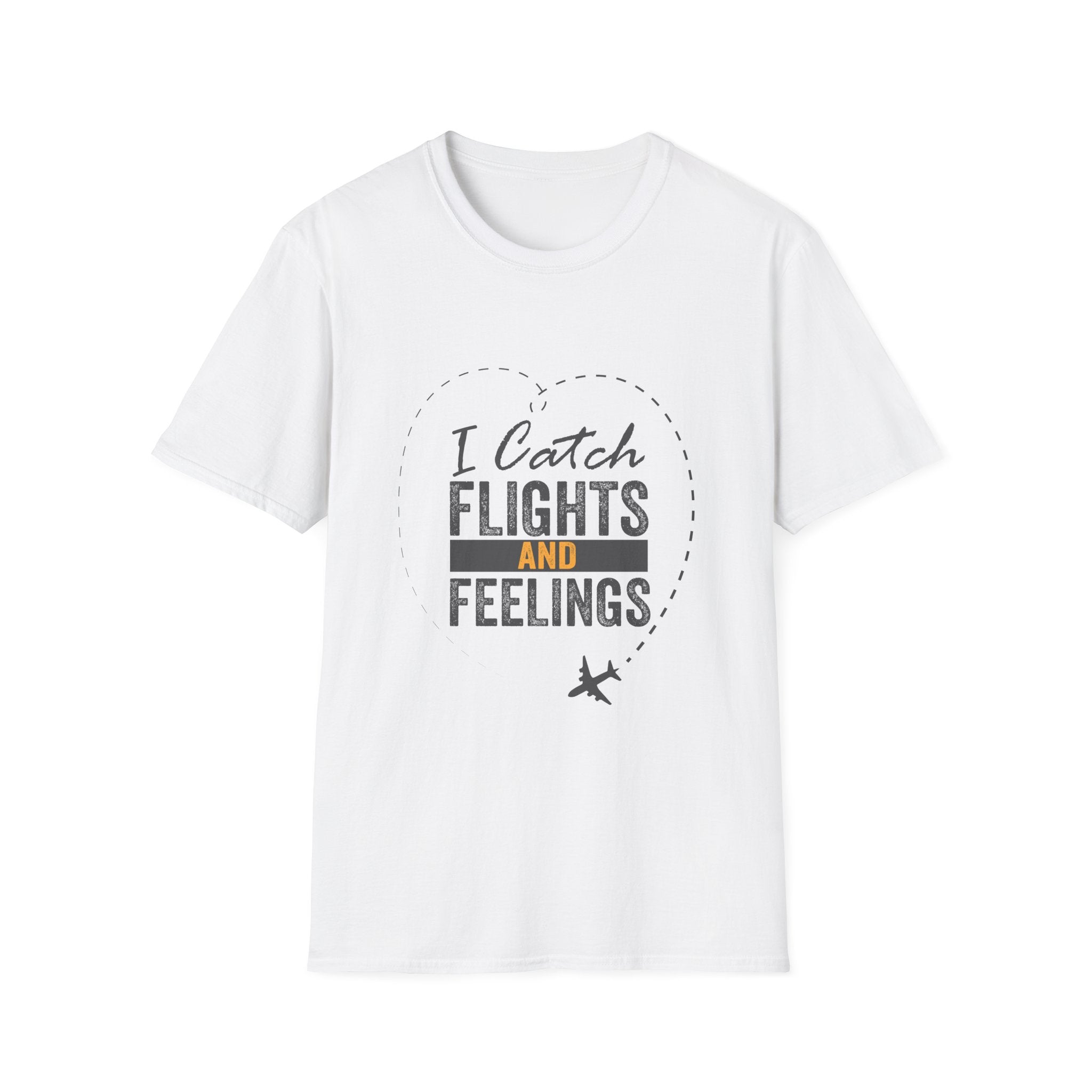 I Catch Flights and Feelings T-Shirt – Travel Quote Tee for Travelers