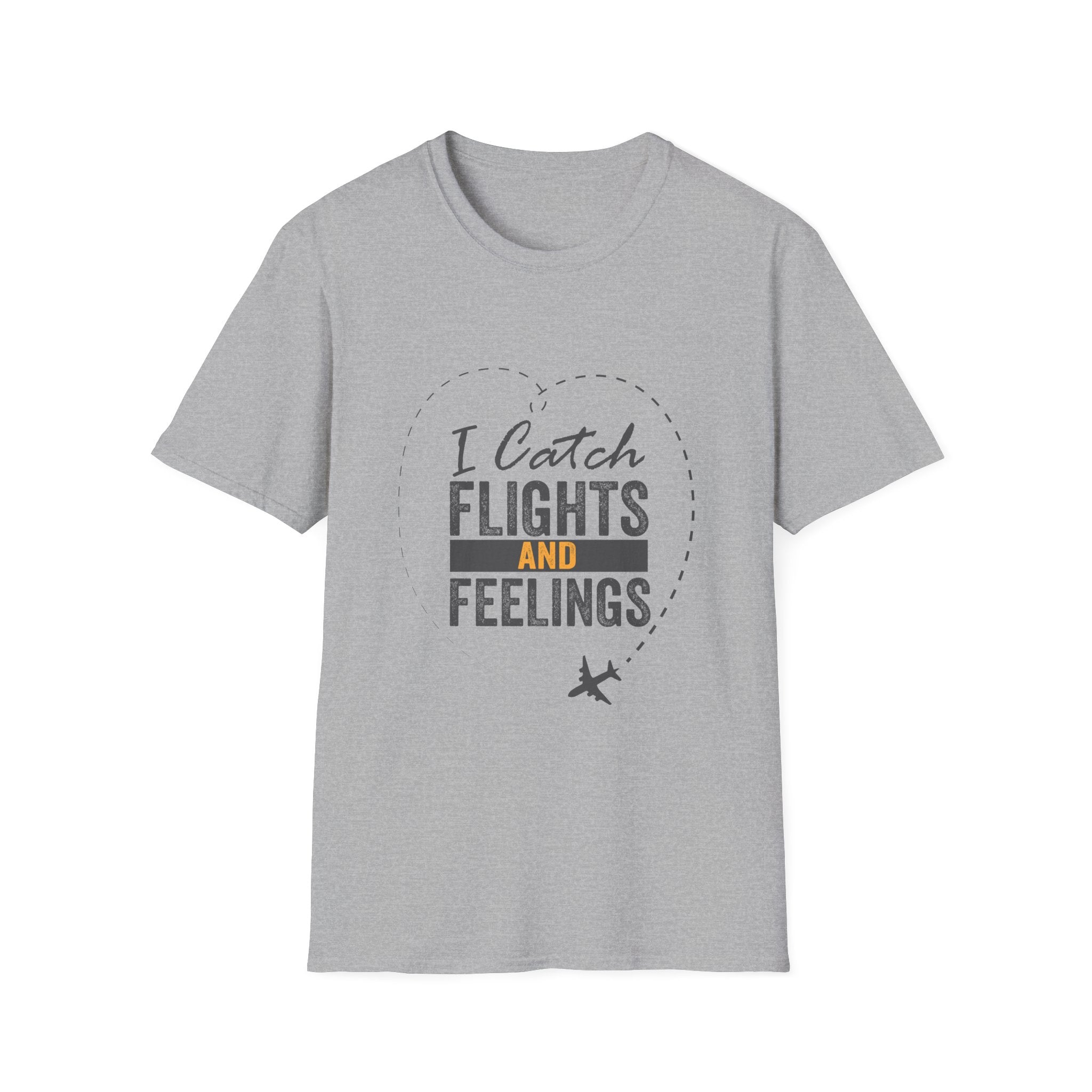 I Catch Flights and Feelings T-Shirt – Travel Quote Tee for Travelers