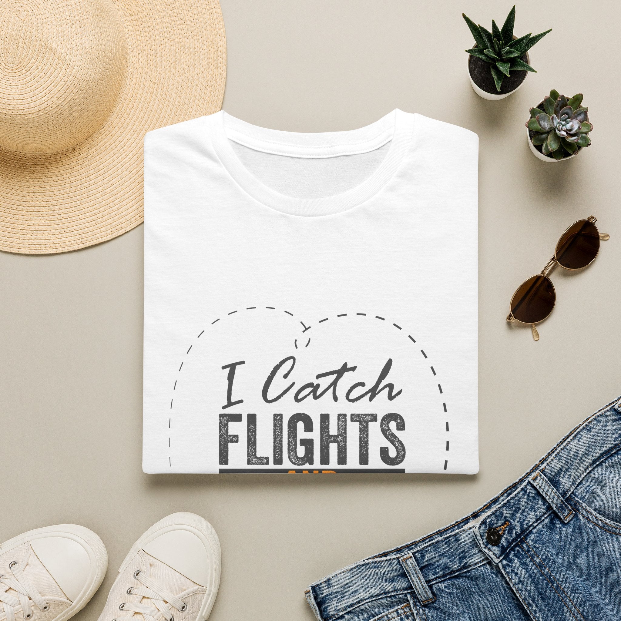 I Catch Flights and Feelings T-Shirt – Travel Quote Tee for Travelers