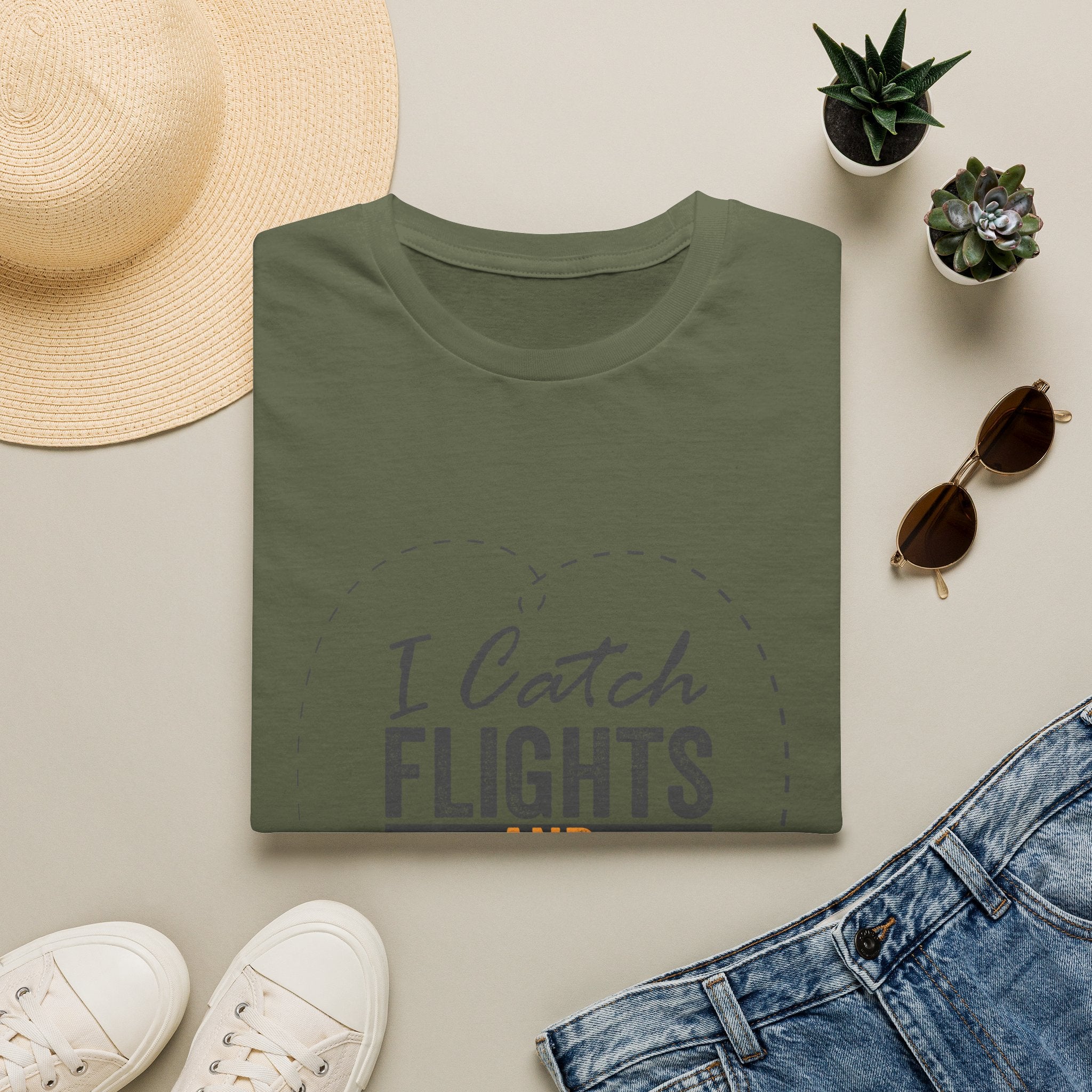 I Catch Flights and Feelings T-Shirt – Travel Quote Tee for Travelers