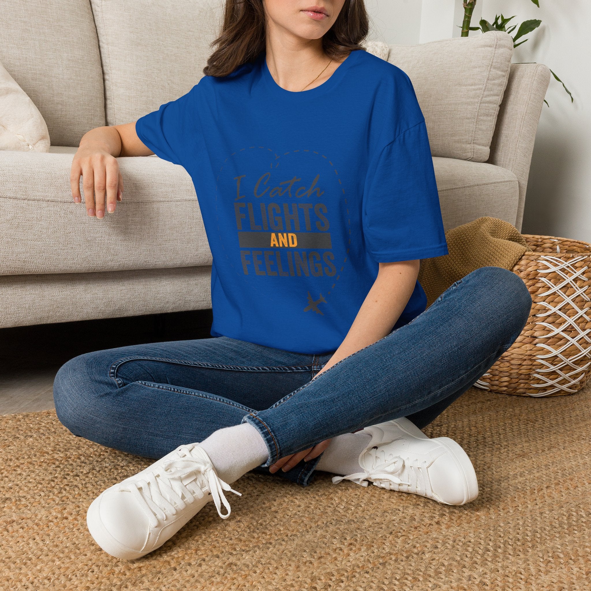 I Catch Flights and Feelings T-Shirt – Travel Quote Tee for Travelers