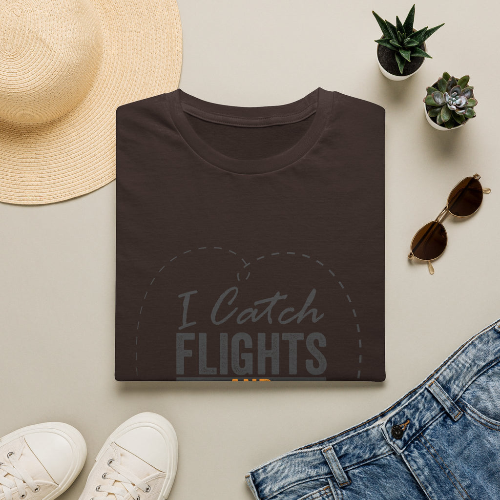I Catch Flights and Feelings T-Shirt – Travel Quote Tee for Travelers