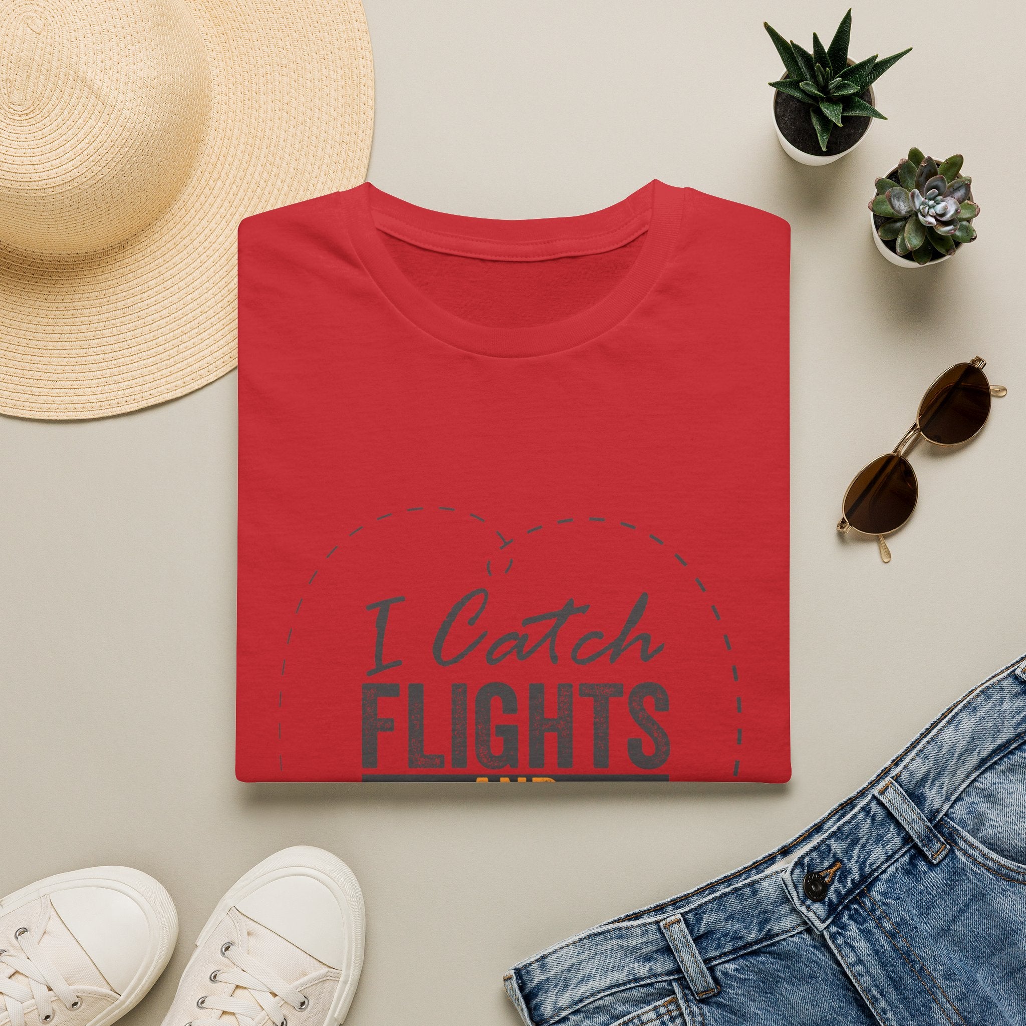 I Catch Flights and Feelings T-Shirt – Travel Quote Tee for Travelers