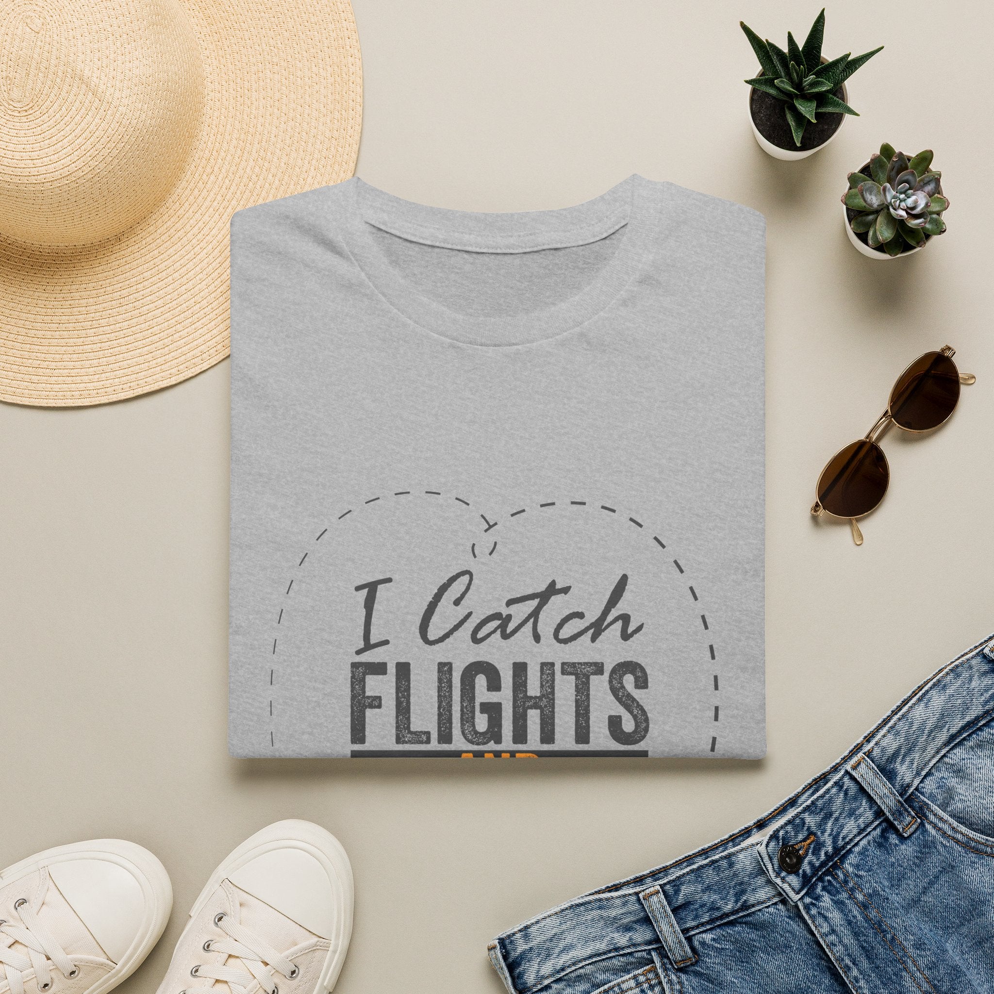 I Catch Flights and Feelings T-Shirt – Travel Quote Tee for Travelers